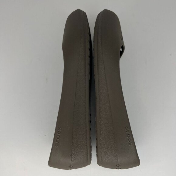 Crocs Women's Brown Breathable Solid Comfort Slip On Size 7 Rubber Flats - Picture 7 of 9